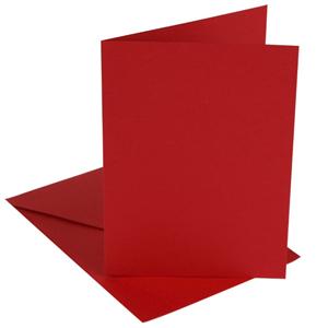 Kartenset - 10 Doppelkarten - rot